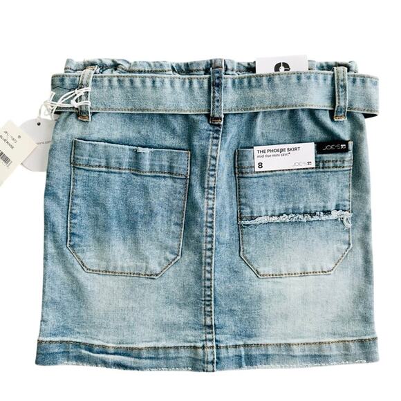 Joe's Jeans Girls' The Phoebe Belted Denim Skirt NEW Size 8 Big Kid - Picture 2 of 4